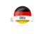 Germany. Round flag with banner. Download icon.