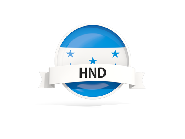 Round flag with banner. Download flag icon of Honduras at PNG format