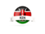 Kenya. Round flag with banner. Download icon.