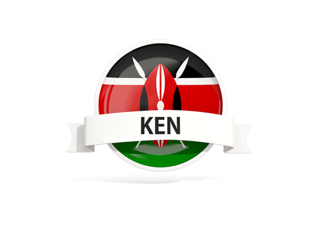 Round flag with banner. Download flag icon of Kenya at PNG format