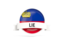 Liechtenstein. Round flag with banner. Download icon.