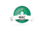 Macao. Round flag with banner. Download icon.