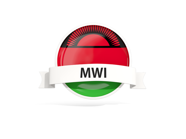 Round flag with banner. Download flag icon of Malawi at PNG format