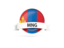 Mongolia. Round flag with banner. Download icon.