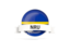 Nauru. Round flag with banner. Download icon.