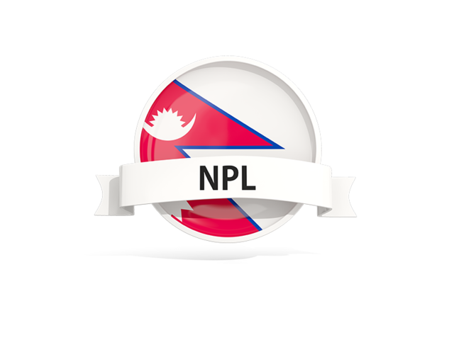 Round flag with banner. Download flag icon of Nepal at PNG format