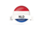 Netherlands. Round flag with banner. Download icon.