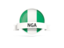 Nigeria. Round flag with banner. Download icon.