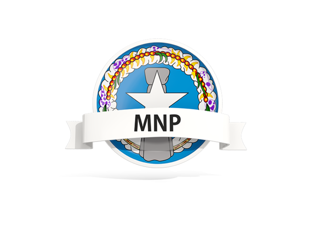 Round flag with banner. Download flag icon of Northern Mariana Islands at PNG format