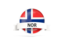 Norway. Round flag with banner. Download icon.