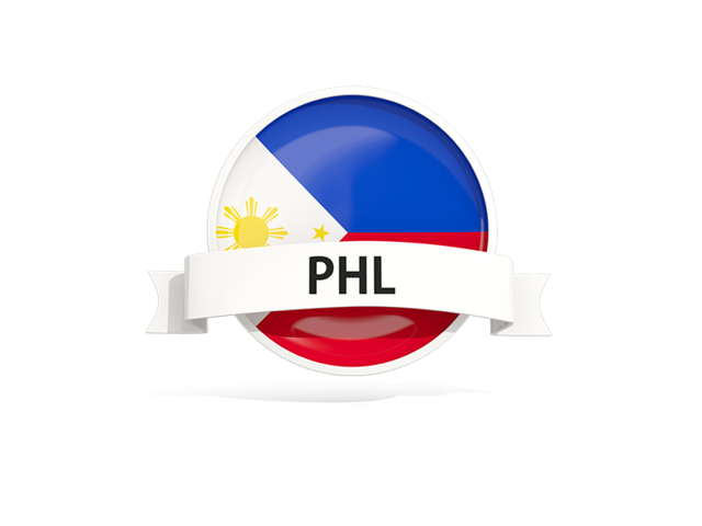 Round flag with banner. Download flag icon of Philippines at PNG format