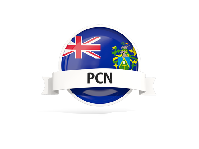 Round flag with banner. Download flag icon of Pitcairn Islands at PNG format