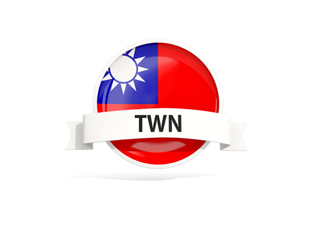 Round flag with banner. Download flag icon of Taiwan at PNG format