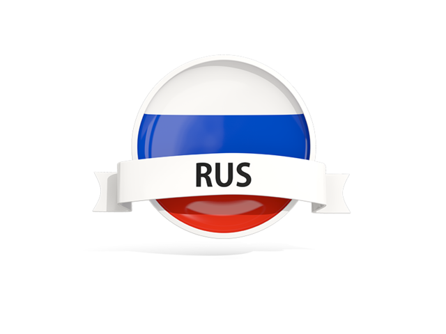 Round icon. Illustration of flag of Russia