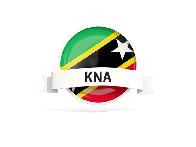 Round flag with banner. Download flag icon of Saint Kitts and Nevis at PNG format