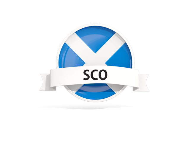 Round flag with banner. Download flag icon of Scotland at PNG format