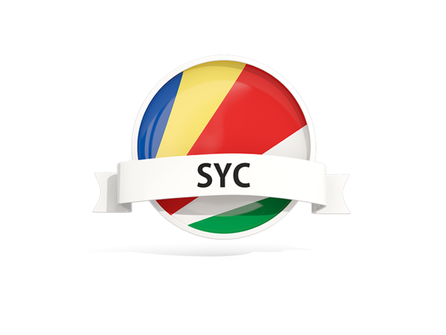 Round flag with banner. Download flag icon of Seychelles at PNG format