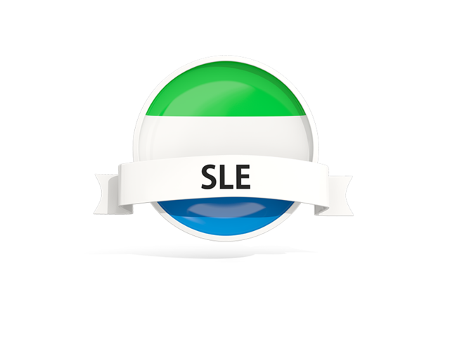 Round flag with banner. Download flag icon of Sierra Leone at PNG format