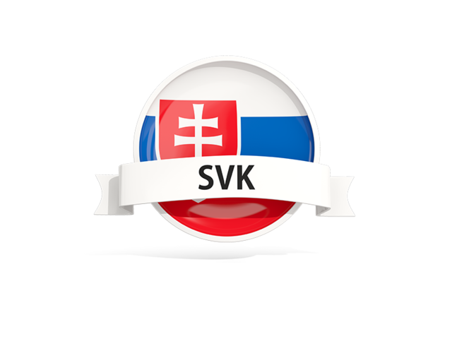 Round flag with banner. Download flag icon of Slovakia at PNG format