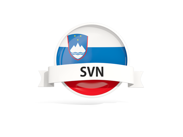 Round flag with banner. Download flag icon of Slovenia at PNG format