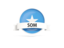 Somalia. Round flag with banner. Download icon.