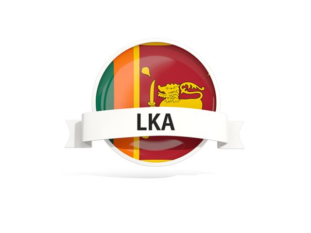 Round flag with banner. Download flag icon of Sri Lanka at PNG format