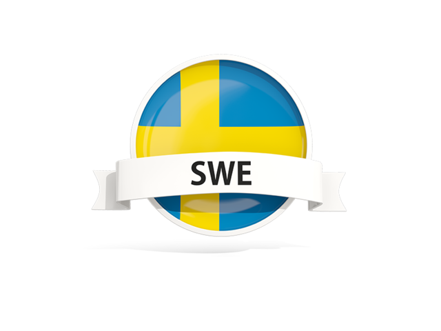 Round flag with banner. Download flag icon of Sweden at PNG format