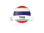 Thailand. Round flag with banner. Download icon.