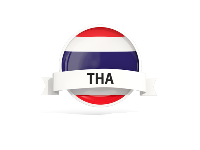 Round flag with banner. Download flag icon of Thailand at PNG format