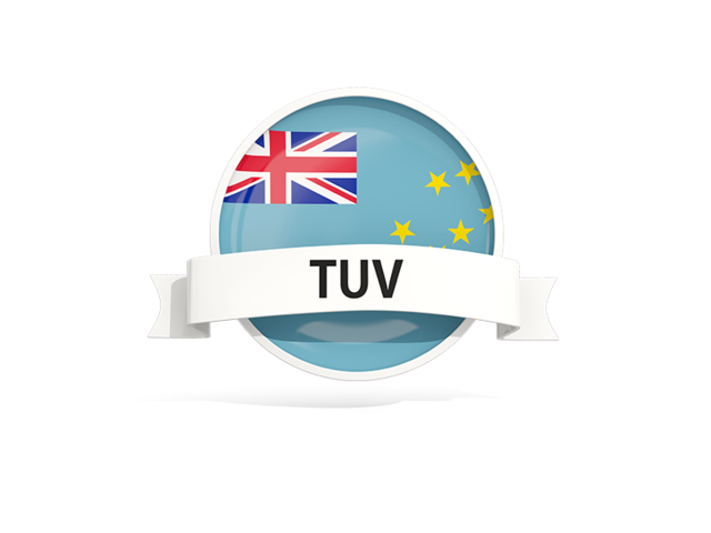 Round flag with banner. Download flag icon of Tuvalu at PNG format