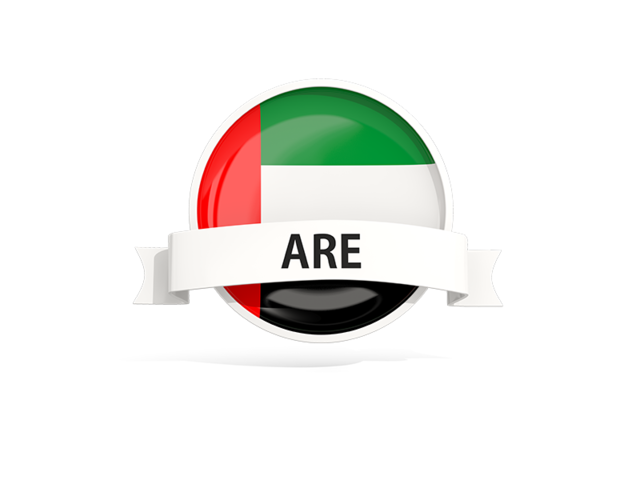 Round flag with banner. Download flag icon of United Arab Emirates at PNG format