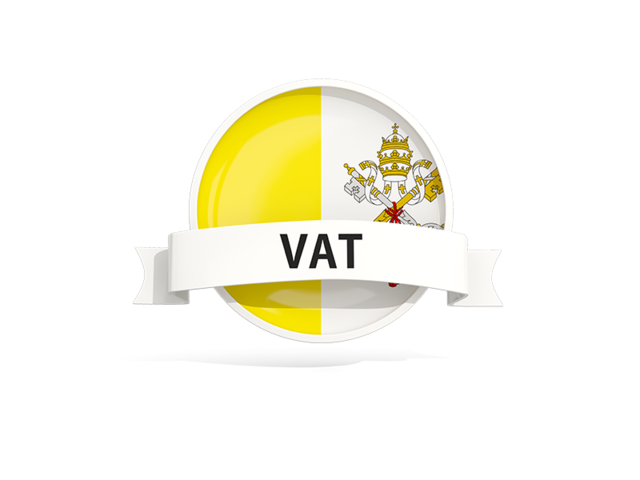 Round flag with banner. Download flag icon of Vatican City at PNG format