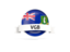 Virgin Islands. Round flag with banner. Download icon.