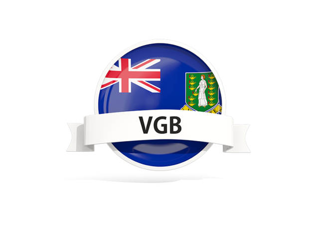 Round flag with banner. Download flag icon of Virgin Islands at PNG format