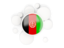 Afghanistan. Round flag with circles. Download icon.