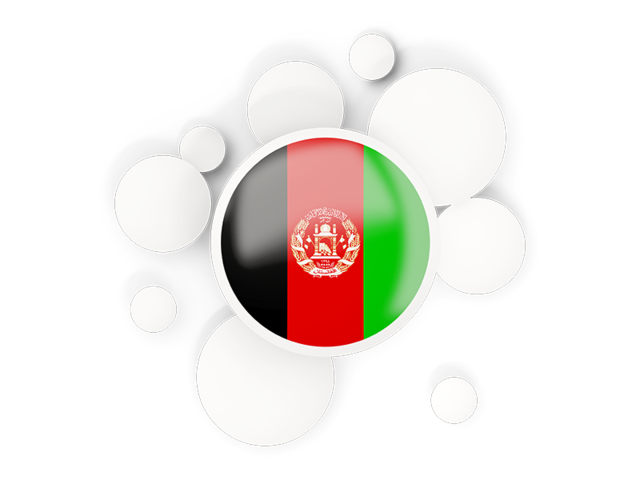 Round flag with circles. Download flag icon of Afghanistan at PNG format