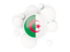 Algeria. Round flag with circles. Download icon.