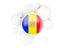Andorra. Round flag with circles. Download icon.