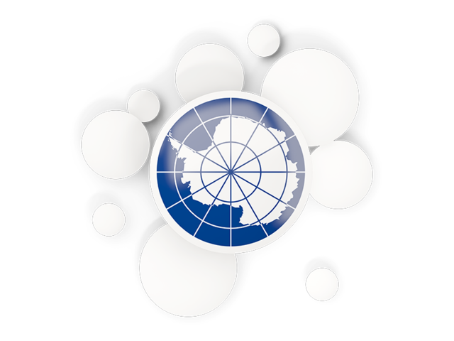 Round flag with circles. Download flag icon of Antarctica at PNG format