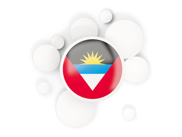 Round flag with circles. Download flag icon of Antigua and Barbuda at PNG format