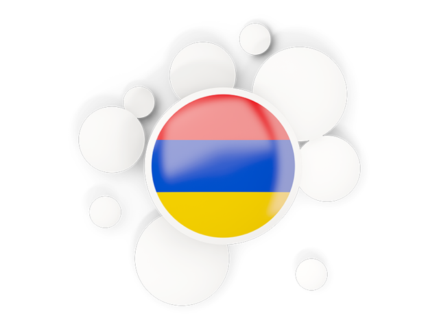 Round flag with circles. Download flag icon of Armenia at PNG format