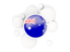 Australia. Round flag with circles. Download icon.