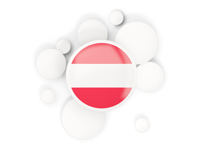 Round flag with circles. Download flag icon of Austria at PNG format