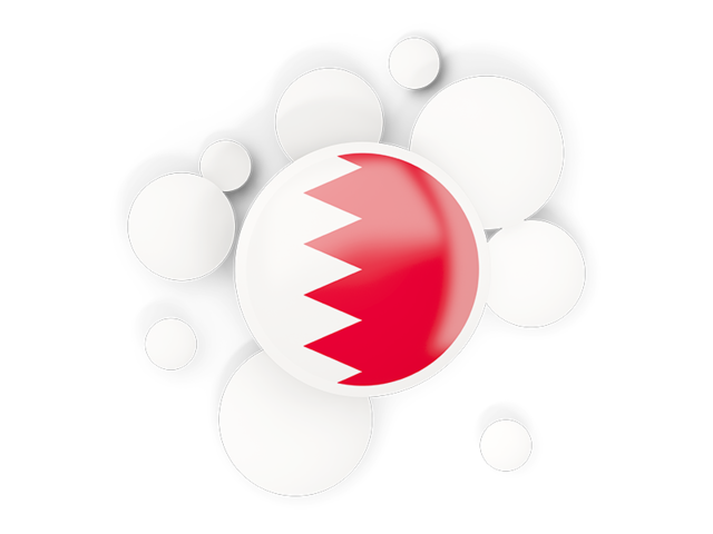 Round flag with circles. Download flag icon of Bahrain at PNG format