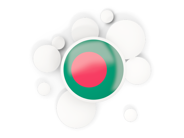 Round flag with circles. Download flag icon of Bangladesh at PNG format
