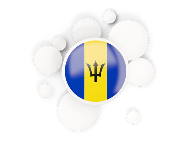 Round flag with circles. Download flag icon of Barbados at PNG format