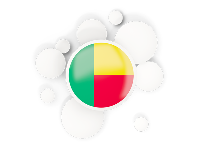 Round flag with circles. Download flag icon of Benin at PNG format