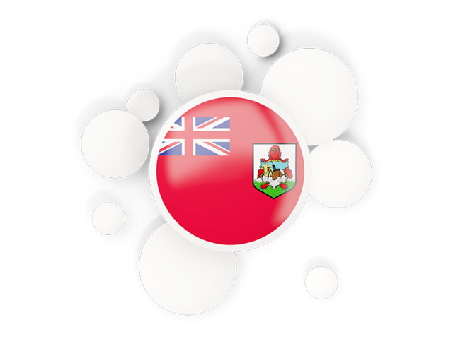 Round flag with circles. Download flag icon of Bermuda at PNG format
