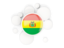 Bolivia. Round flag with circles. Download icon.