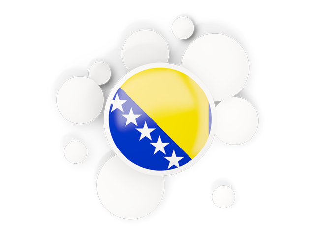 Round flag with circles. Download flag icon of Bosnia and Herzegovina at PNG format